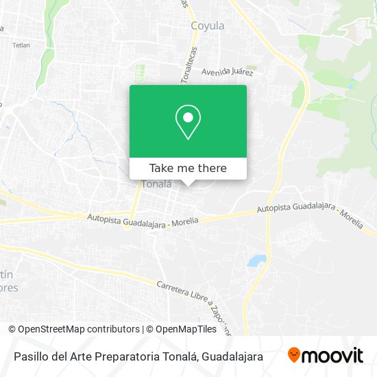Pasillo del Arte Preparatoria Tonalá map