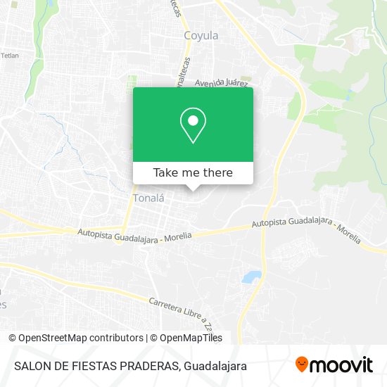 SALON DE FIESTAS PRADERAS map
