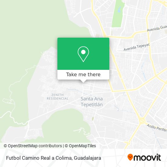 Futbol Camino Real a Colima map