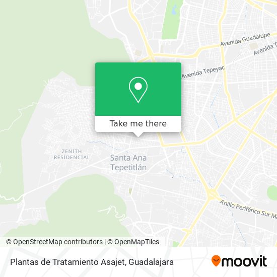 Plantas de Tratamiento Asajet map