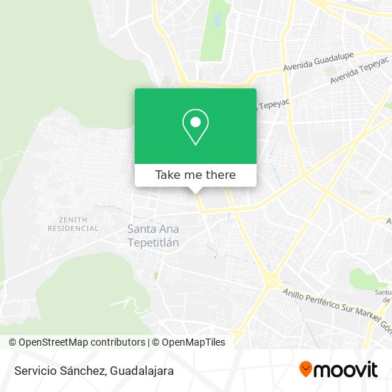Servicio Sánchez map