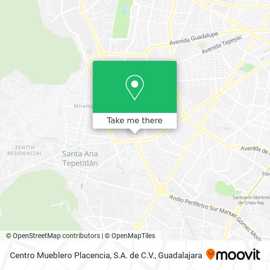 Mapa de Centro Mueblero Placencia, S.A. de C.V.