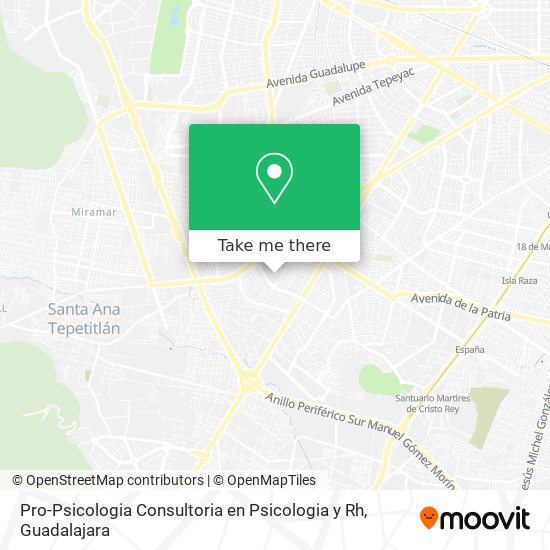 Pro-Psicologia Consultoria en Psicologia y Rh map