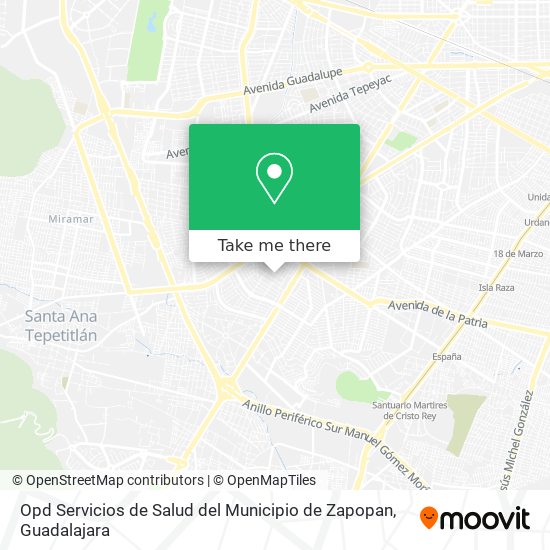 Opd Servicios de Salud del Municipio de Zapopan map