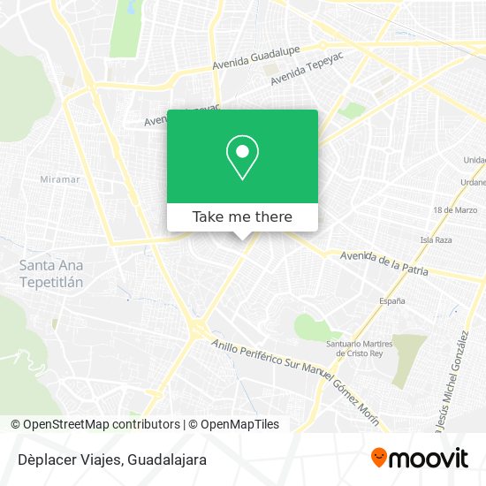 Dèplacer Viajes map