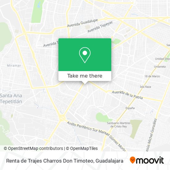 Renta de Trajes Charros Don Timoteo map