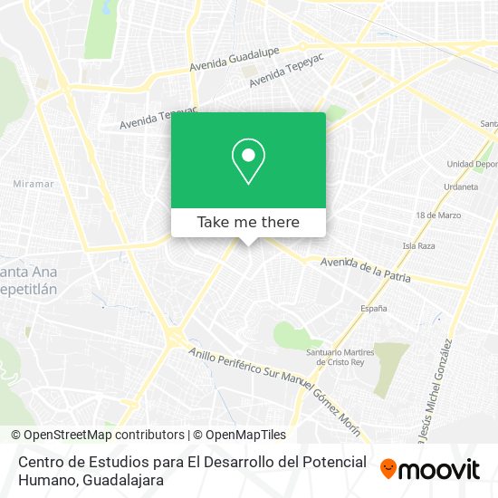 Centro de Estudios para El Desarrollo del Potencial Humano map