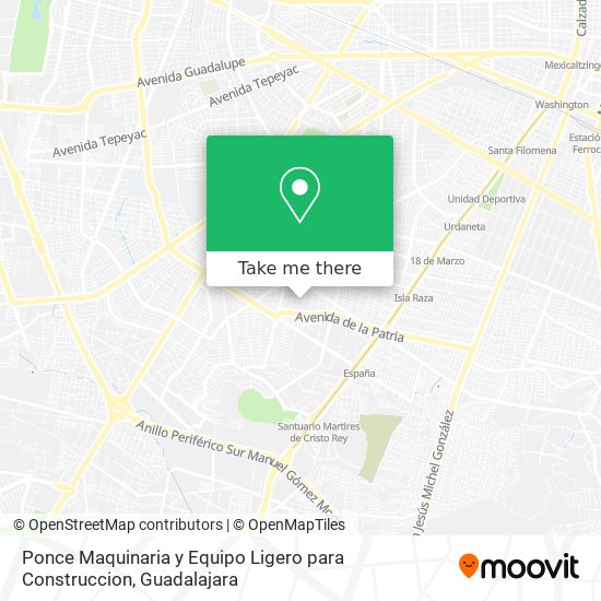 Ponce Maquinaria y Equipo Ligero para Construccion map