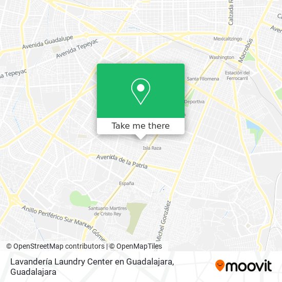 Mapa de Lavandería Laundry Center en Guadalajara
