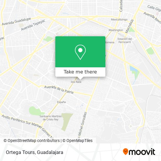 Mapa de Ortega Tours