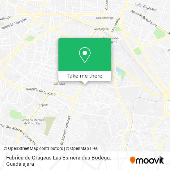 Mapa de Fabrica de Grageas Las Esmeraldas Bodega