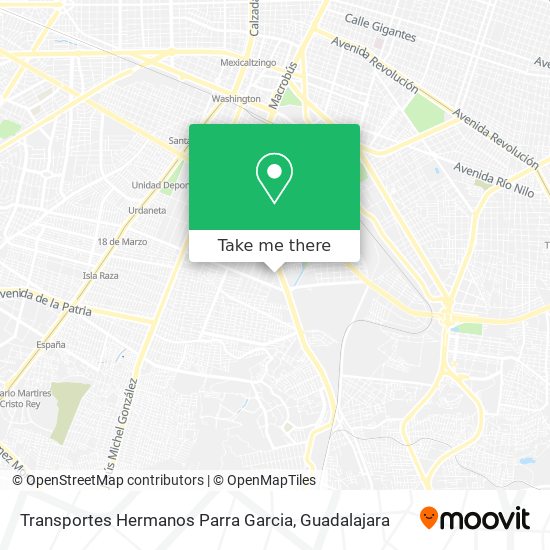 Mapa de Transportes Hermanos Parra Garcia