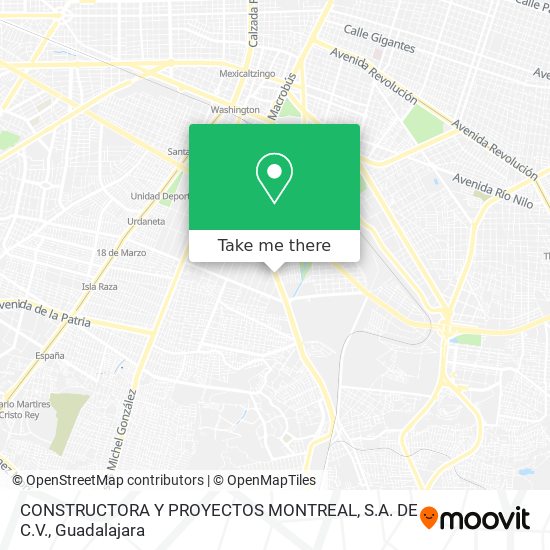 CONSTRUCTORA Y PROYECTOS MONTREAL, S.A. DE C.V. map