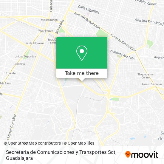 Mapa de Secretaria de Comunicaciones y Transportes Sct