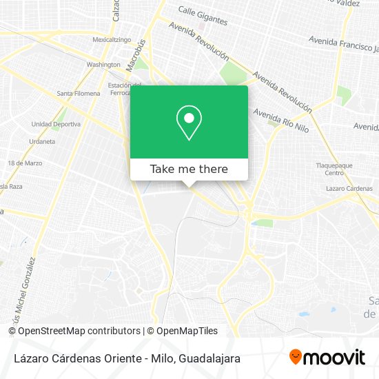 Lázaro Cárdenas Oriente - Milo map