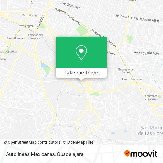 Mapa de Autolineas Mexicanas