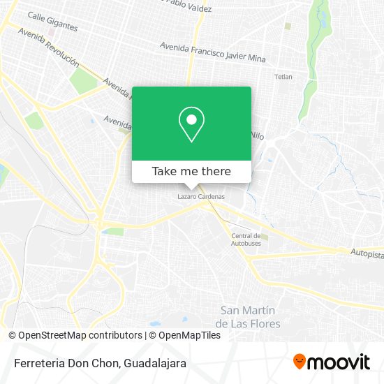 Mapa de Ferreteria Don Chon