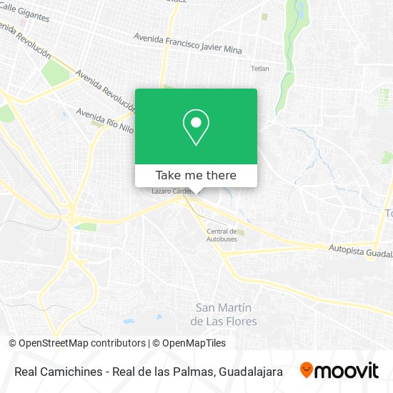 Real Camichines - Real de las Palmas map