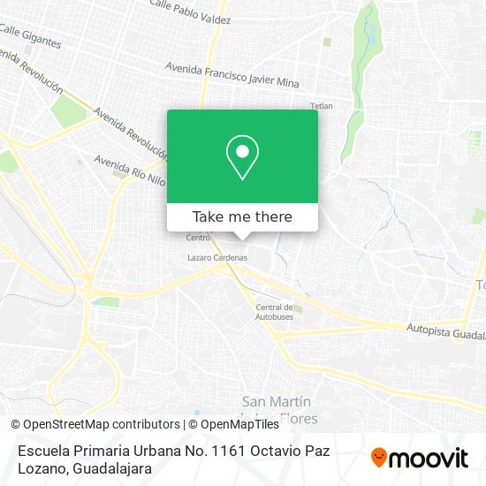 Escuela Primaria Urbana No. 1161 Octavio Paz Lozano map