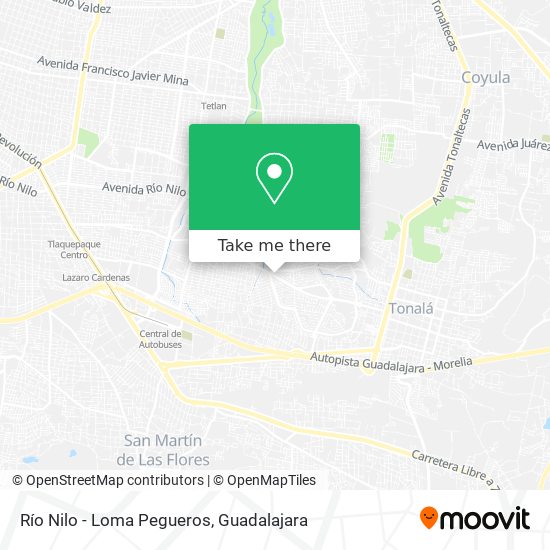 Río Nilo - Loma Pegueros map