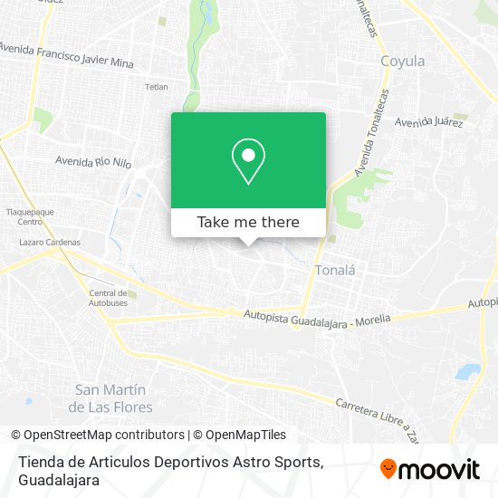 Tienda de Articulos Deportivos Astro Sports map
