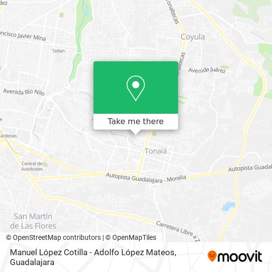 Manuel López Cotilla - Adolfo López Mateos map