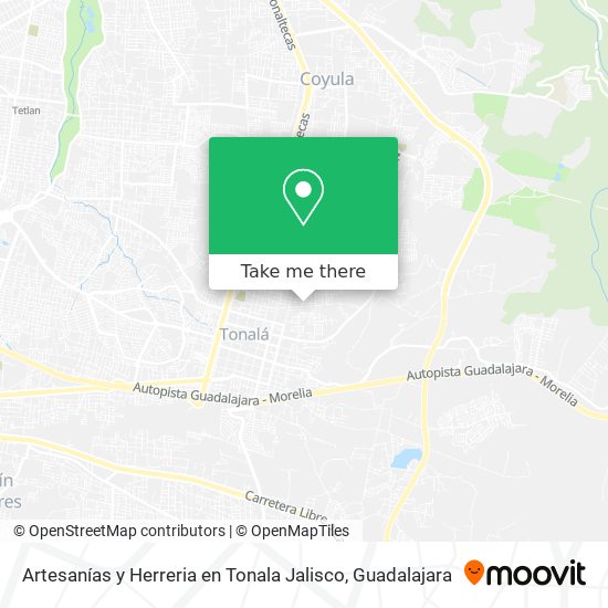 Artesanías y Herreria en Tonala Jalisco map