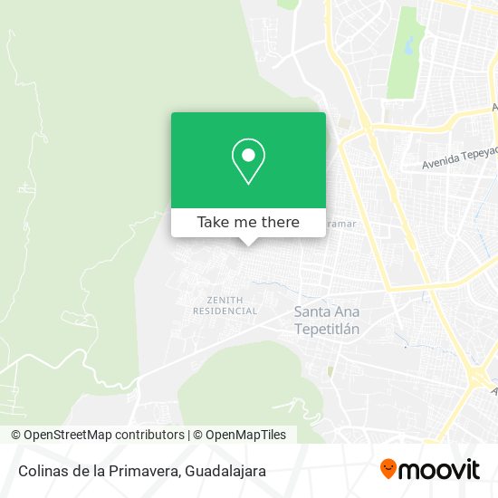 Mapa de Colinas de la Primavera