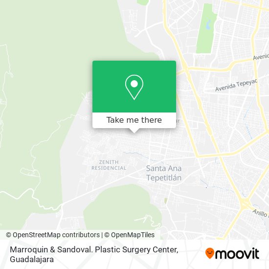 Mapa de Marroquin & Sandoval. Plastic Surgery Center
