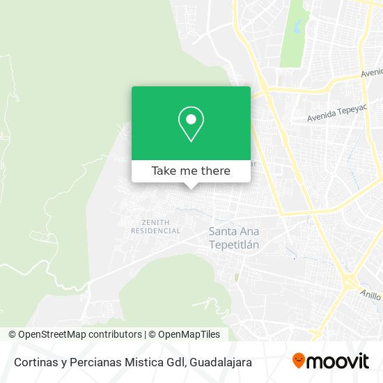 Mapa de Cortinas y Percianas Mistica Gdl