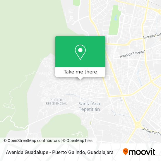 Avenida Guadalupe - Puerto Galindo map
