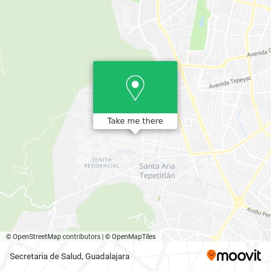 Secretaria de Salud map