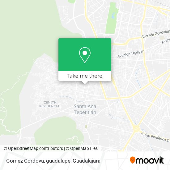 Mapa de Gomez Cordova, guadalupe