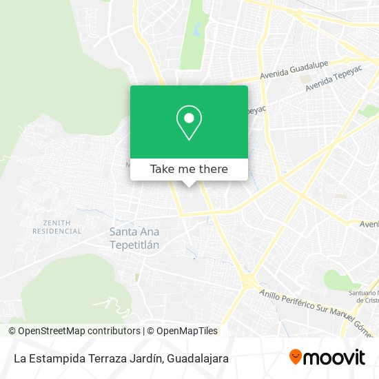 La Estampida Terraza Jardín map