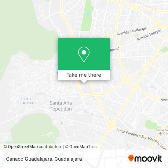 Canaco Guadalajara map