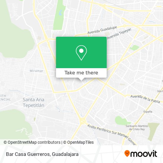 Mapa de Bar Casa Guerreros