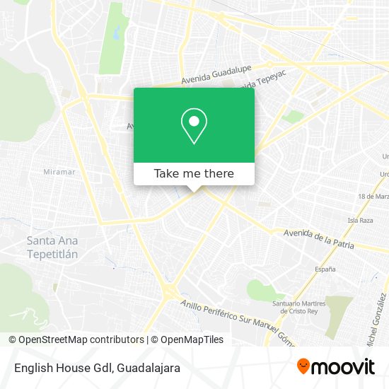 Mapa de English House Gdl