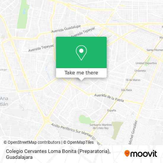 Colegio Cervantes Loma Bonita (Preparatoria) map