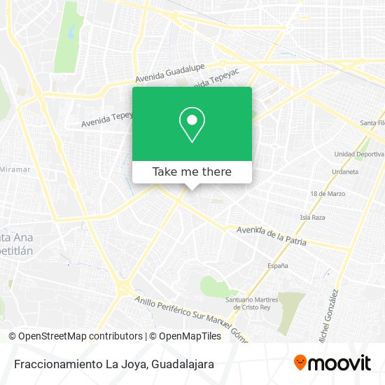 Fraccionamiento La Joya map