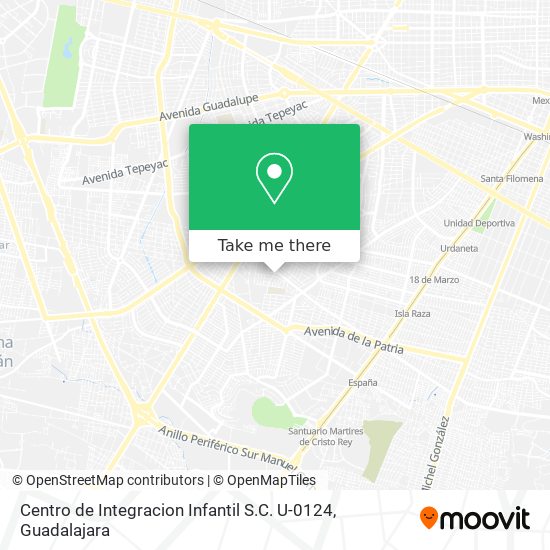Mapa de Centro de Integracion Infantil S.C. U-0124