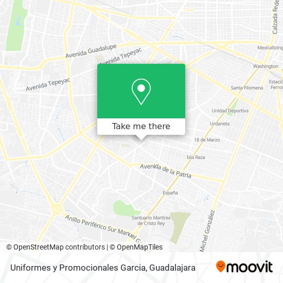 Mapa de Uniformes y Promocionales Garcia