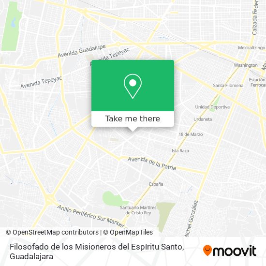 Filosofado de los Misioneros del Espíritu Santo map