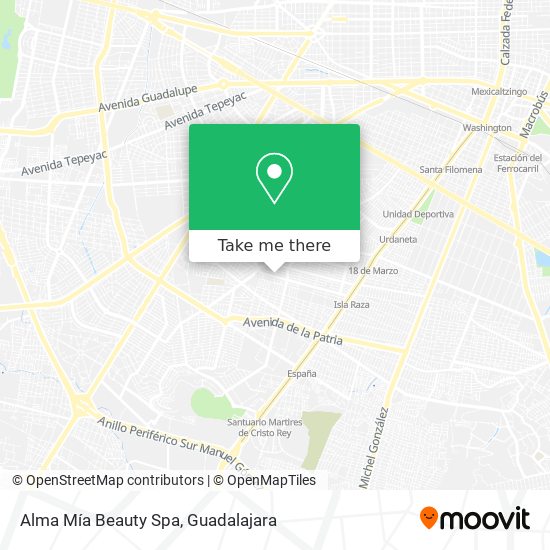 Mapa de Alma Mía Beauty Spa