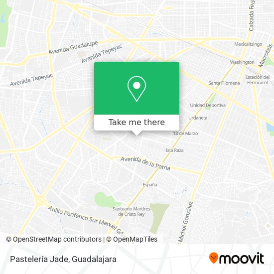 Pastelería Jade map