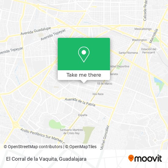 Mapa de El Corral de la Vaquita