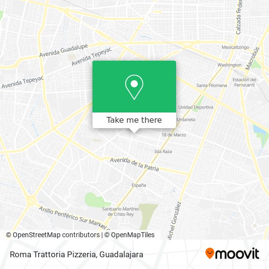 Mapa de Roma Trattoria Pizzeria