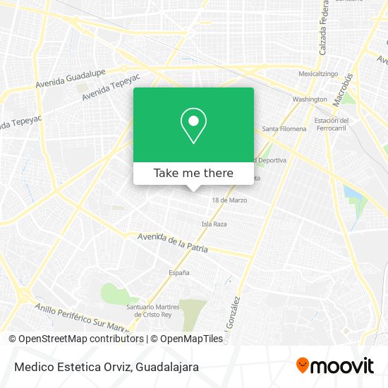 Mapa de Medico Estetica Orviz