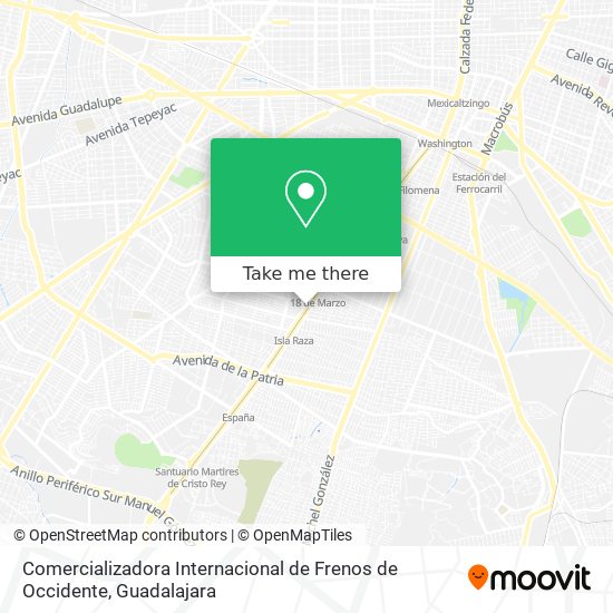 Comercializadora Internacional de Frenos de Occidente map