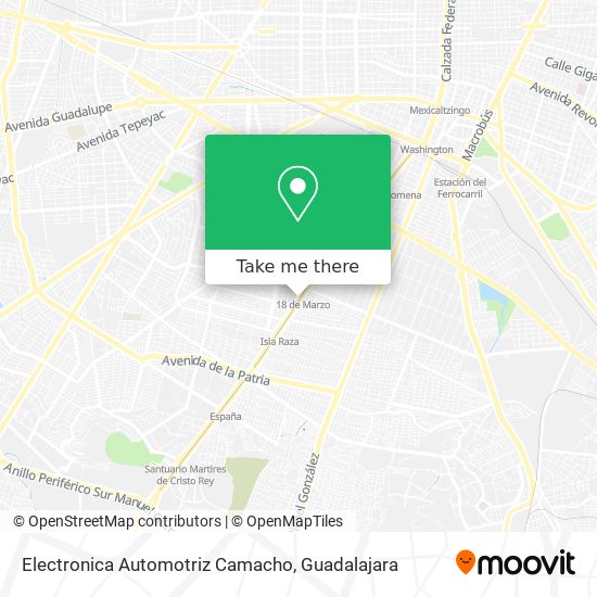 Mapa de Electronica Automotriz Camacho