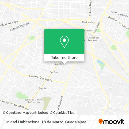 Mapa de Unidad Habitacional 18 de Marzo